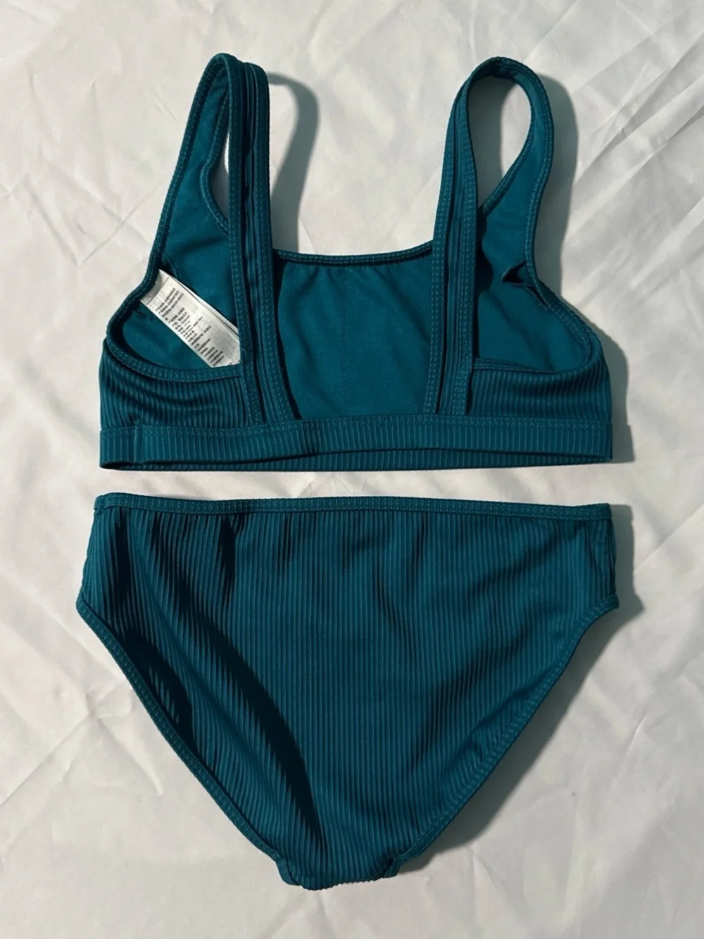 Abercrombie & Fitch Teal Ribbed Girls' Two-Piece Swim Set